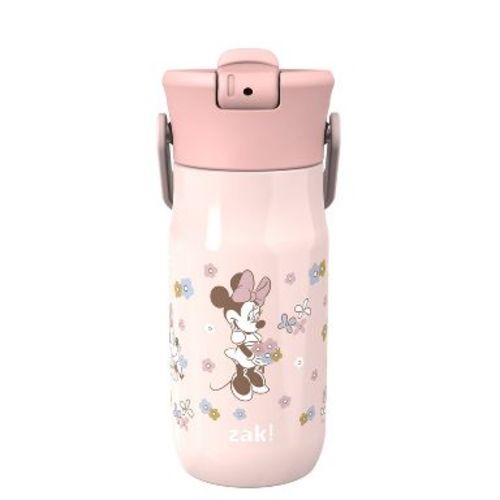 Zak Designs 14oz Minnie Stainless Steel Vacuum Harmony Straw Water Bottle