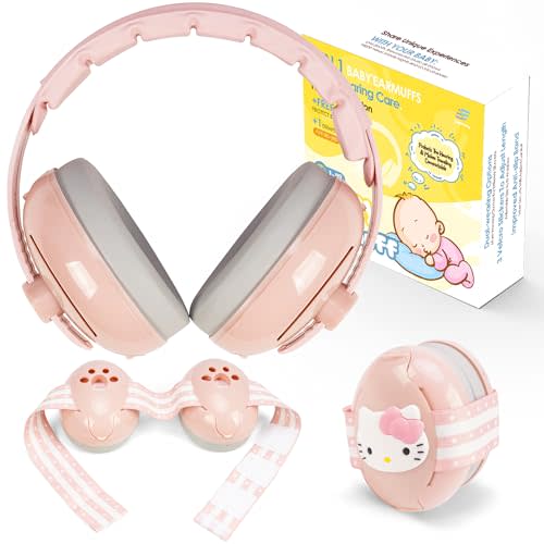 Empireway 2-in-1 Baby Ear Muffs - Adjustable, Lightweight & Foldable Noise Protection for Infants & Toddlers