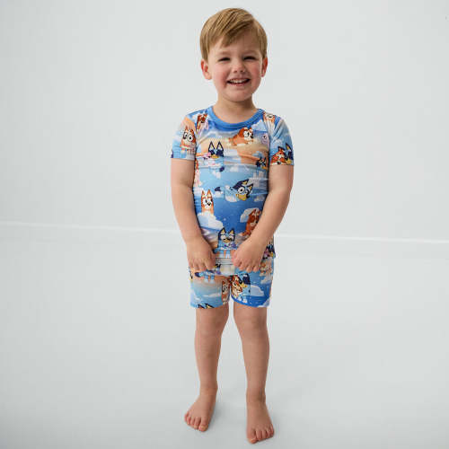 Bluey Blue Sleepytime Two-Piece Short Sleeve & Shorts Pajama Set – Little Sleepies