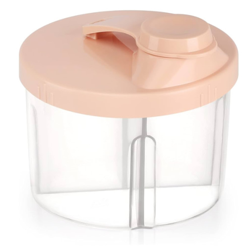 Accmor Baby Formula Dispenser On The Go, Non-Spill Rotating Four-Compartment Formula Container to Go, Milk Powder Kids Snack Container for Infant Toddler Travel Outdoor, Pink