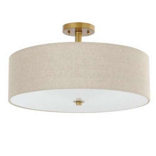 Jolana 3 Light 12.5" Flush Mount - Safavieh, Color: Gold