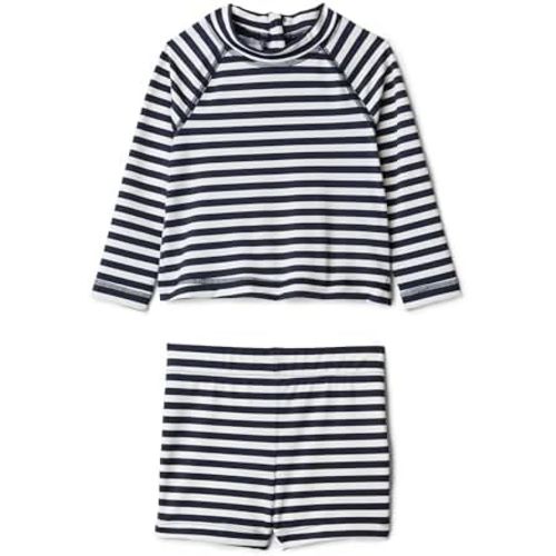 Amazon Essentials x Sofia Grainge Toddlers and Baby Boys' Two-Piece Long Sleeve Rashguard and Shorts Set