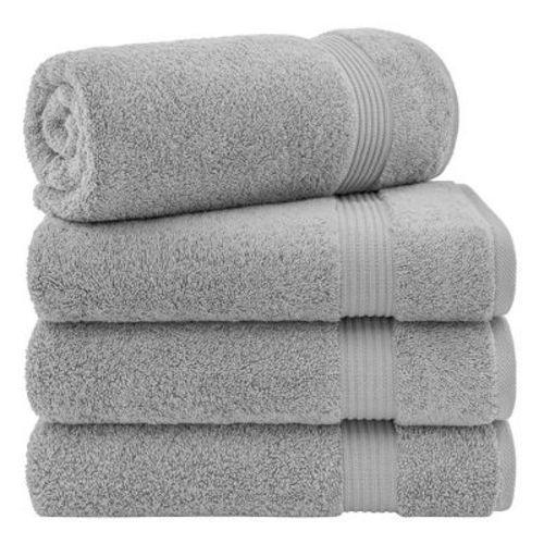 American Soft Linen Bekos 4 Pack Bath Towel Set, 100% Cotton Bath Towels for Bathroom, Rockridge
