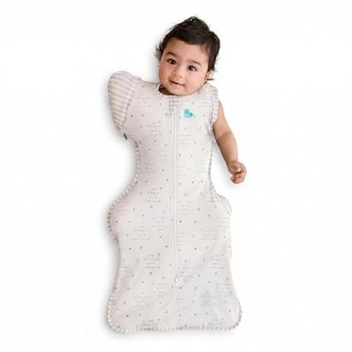 Love to Dream Swaddle Up Transition Bag | 0.2 TOG, 13-19lbs, My Grey | Sleep Sack with Patented Zip-Off Wings for Arms-Free Transition | Snug Fit & Easy Diaper Changes | Warm Temps 75-81 F