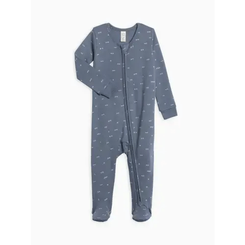 Peyton Zipper Sleeper - Tridot / Denim + Mist