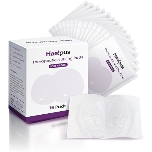 Hydrogel Nipple Pads for Sore Nipples, Rapid Pain Relief, 16 Count