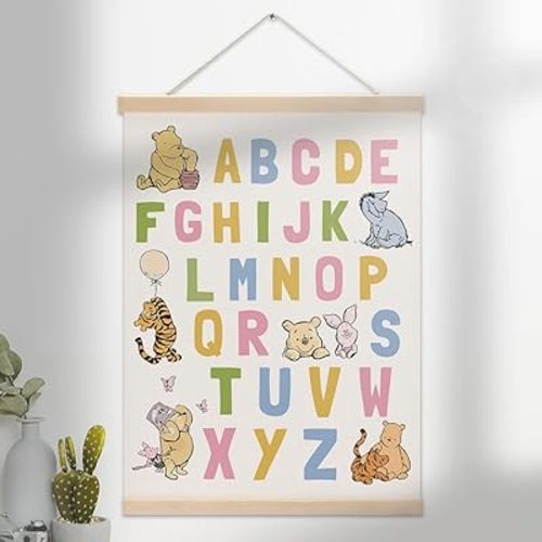 HKDGVRTB Wall The Pooh Wall Decorations Pooh's ABC Poster Motivational Wall Decor,Mental Health Inspirational Wall Art,Positive Affirmations Poster For Classroom Bedroom Dorm Office,12x16Inch