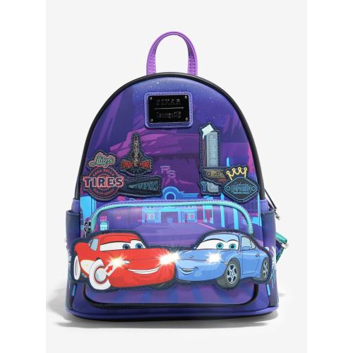 Loungefly Disney Pixar Cars Lightning McQueen & Sally Nighttime Light-Up Mini Backpack — BoxLunch Exclusive