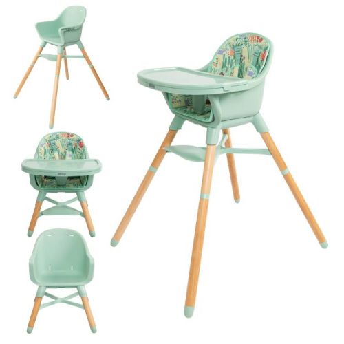 Nuby 4-in-1 Baby Standard High Chair Seat with Removable Tray - Green