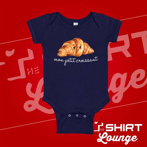 Croissant Baby Bodysuit: "Mon Petit Croissant" French Foodie Gift