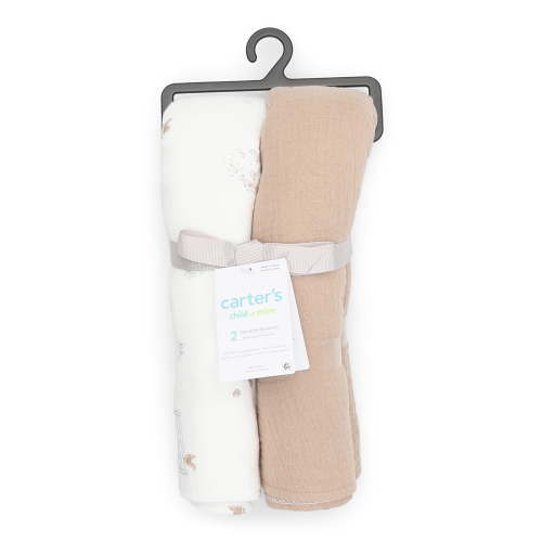 Carter's Child of Mine Infant Swaddle Blanket, 2-Pack, One Size