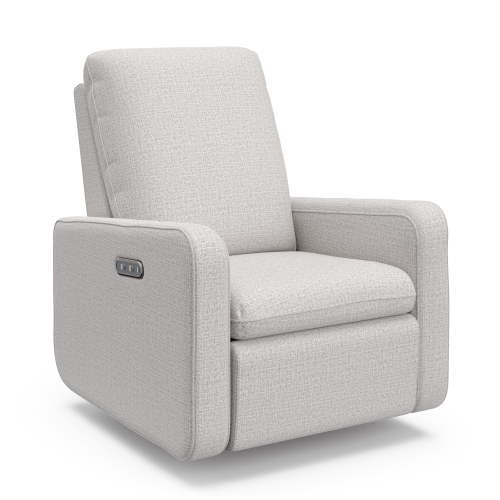 Graco Teddi Infant Power Recliner Swivel Glider with USB, Steel Basketweave