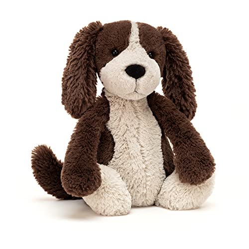 Jellycat Bashful Fudge Puppy Stuffed Animal, Medium 12” - Dogs & Puppies Plush Toy - Classic Children's Gift