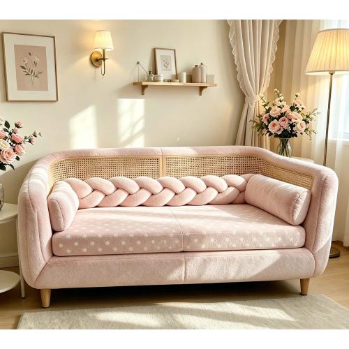 Hand Braided Pillow, Knot Cushion, Plush Sofa Home Kids Bedroom Decor