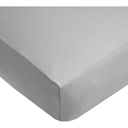 TL Care 100% Natural Cotton Fitted Crib Sheet 52" x 28" - Soft, Breathable, Hypoallergenic & Gentle Toddler Bed Sheet, Gray, Neutral for Boys & Girls