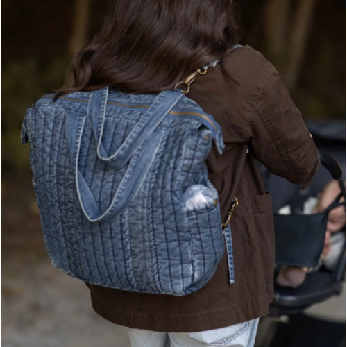 Denim Convertible Diaper Bag - Vintage Wash