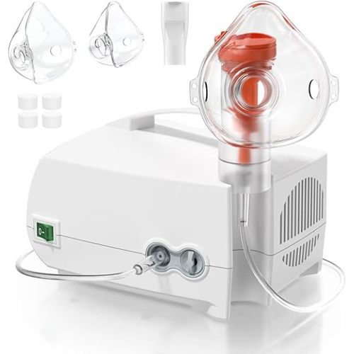 Nebulizer Machine - Home Nebulizer for Adults and Kids, Nebulizer Machine with Tubing, Mouthpiece and Masks for Adults and Kids OWAREY