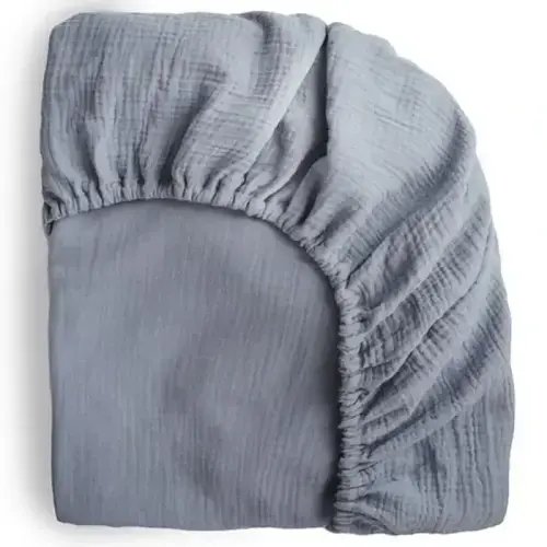 Mushie Muslin Crib Sheet - Tradewinds