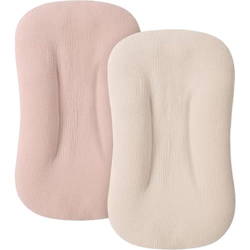 2-Pack Muslin Baby Lounger Cover for Newborn & Infant, Cover Only