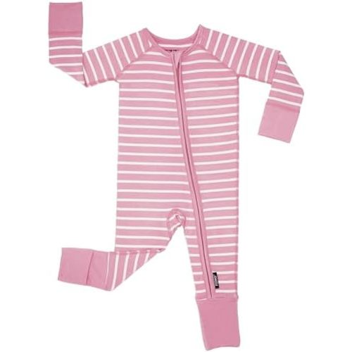 Baby Footie Pajamas, Viscose from Bamboo, Preemie & Newborn Sleepers, 2-Way Zipper PJs for Boys & Girls, 0–24 Months