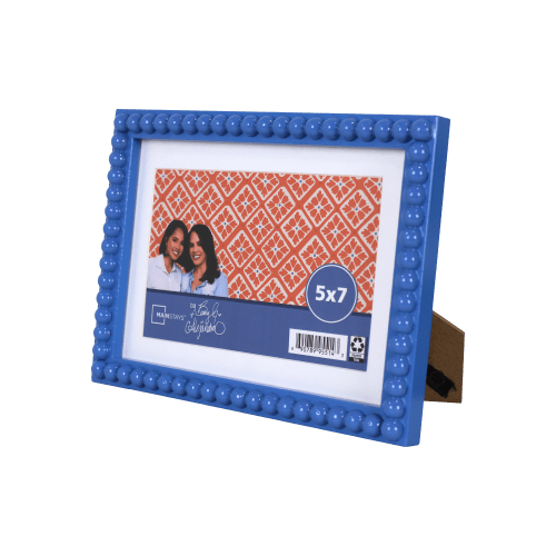 Mainstays by Becky G. & Alejandra 4" x 6" or 5" x 7" Beaded Photo Frame, Blue Eyes