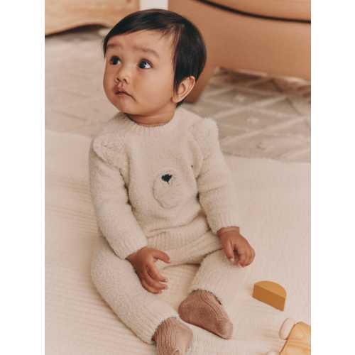 Neutral Bear Knitted Top and Leggings Set (0mths-2yrs)