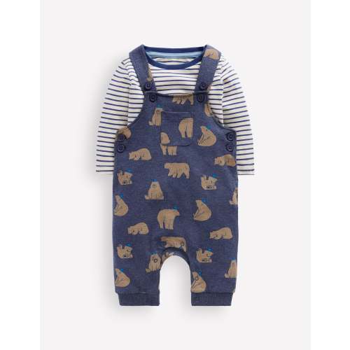 Jersey Overalls Set - Navy Blue Baby Bears | Boden USA