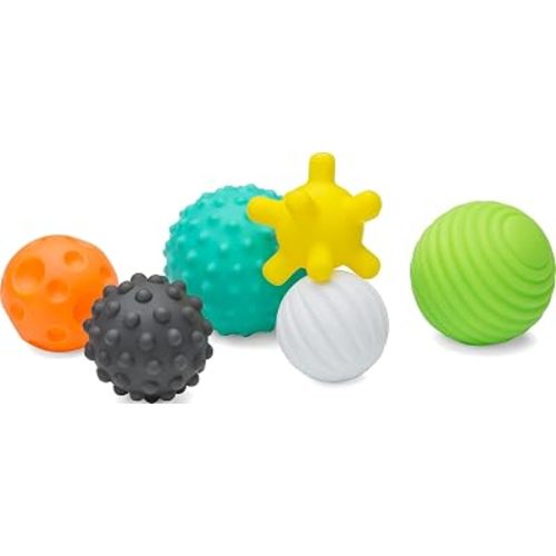 Infantino Textured Multi Ball Set, Sensory Toy, 6-Piece, 6+ Months