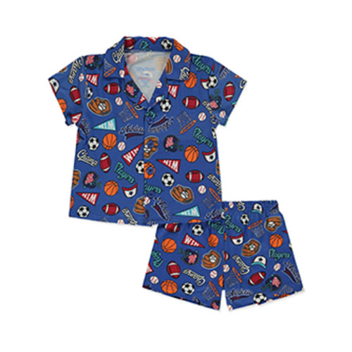 Mon Petit Baby Boys' 2-Piece Sports Coat Style Pajamas