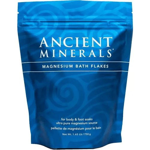 Ancient Minerals Magnesium Bath Flakes of Pure Genuine Zechstein Chloride - Resealable Magnesium Supplement Bag That Will Outperform Leading Epsom Salts 1.65 lbs