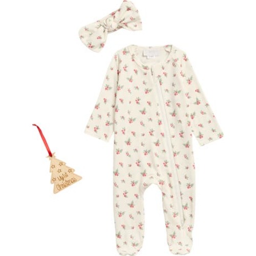 Toby Mistletoe Footie, Bow & Ornament Set | Nordstromrack