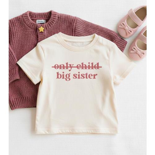 Big Sister Sweatshirt - Retro Big Sister Sibling Pullover - Cute Big Sister Gift - Announcement Crew Neck
