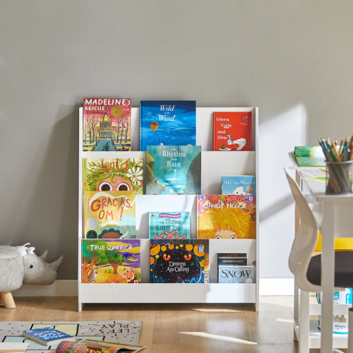 Isabelle & Max™ 4 Tier Kids Bookshelf Storage Rack for Children Room, 34.6"H X 31.5"W & Reviews | Wayfair