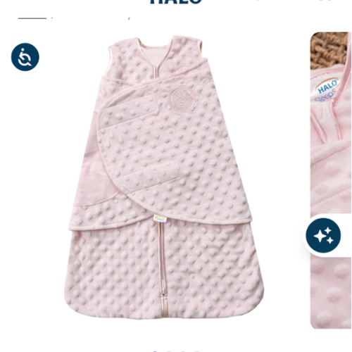 Pink Plushy Dot Velboa Swaddle | HALO