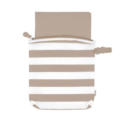 Ubbi On-The-Go Changing Mat + Bag - Taupe: Nylon, Solid Pattern, 16" Length