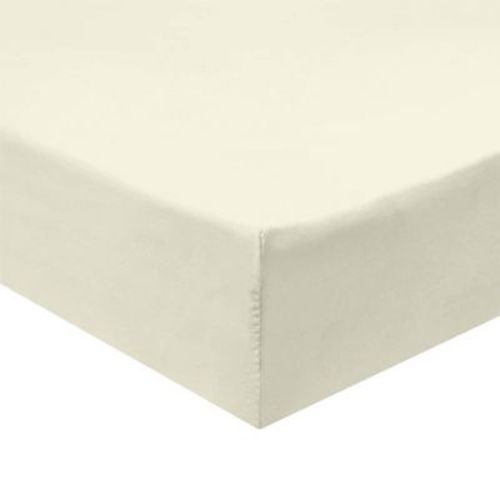 Crib Fitted Sheet Soft Cotton Sateen - USA Ivory Crib