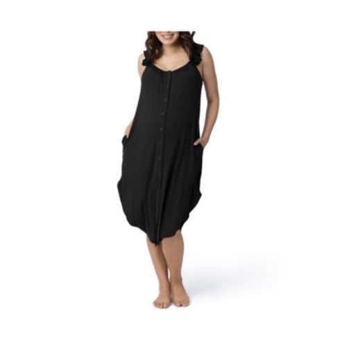 Maternity Ruffle Strap Labor & Delivery Gown