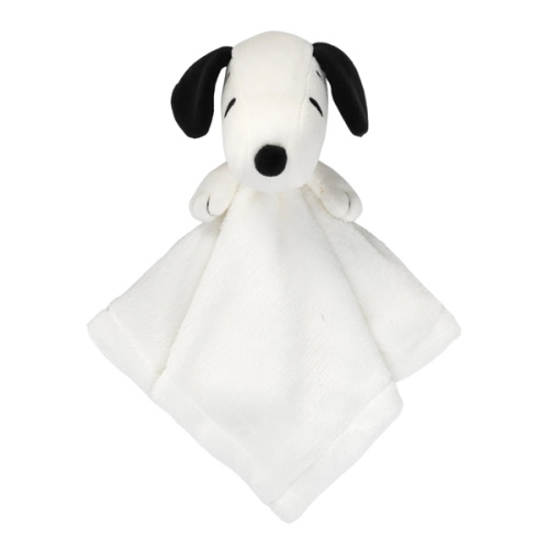 Peanuts Snoopy Lovey White/Black Plush Security Blanket – Lambs & Ivy