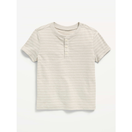 Short-Sleeve Textured Henley T-Shirt for Toddler Boys