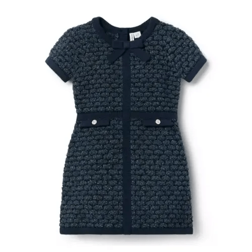 Girl Echo Blue The Classic Tweed Dress by Janie and Jack