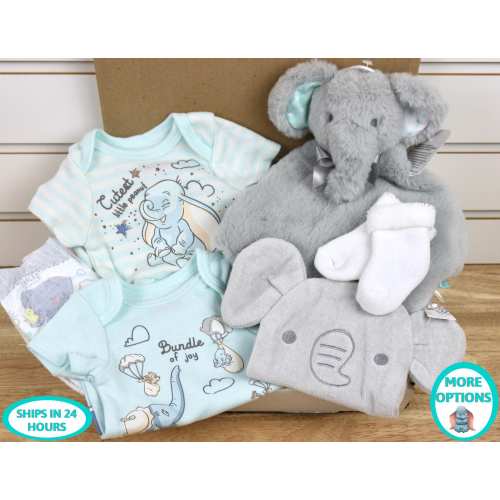 Disney Dumbo Baby Gift Set, Newborn Clothes, Elephant Plush Reborn and Silicone Dolls