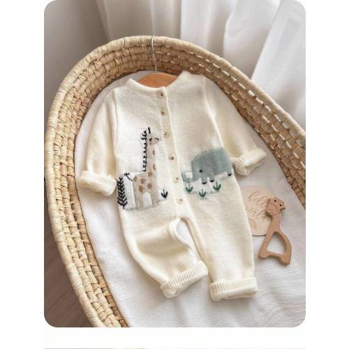 Newborn Baby Girl Cute Cartoon Print Long Sleeve Jumpsuit, Fall/Winter | SHEIN USA