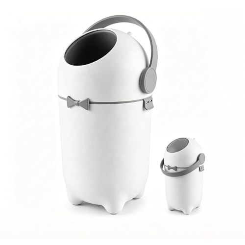 Diaper Pail with Airtight Lid, 15L Odor Control Diaper Trash Can, Odor-Locking Diaper Pails for Babies & Pets,Holds 16 Diapers Baby-Safe Nursery Bin for Living Room, Bathroom,Pet Litter Box