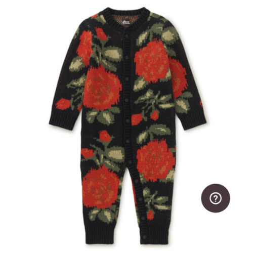 LITTLE GIRL & Turkish Rose & Cozy Rose Baby Romper & SWEATER & Tea Collection
