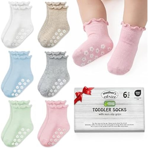 Organic Cotton Blend Ruffle Toddler Socks 6M-12M-2t-3t-4t-5t Gift
