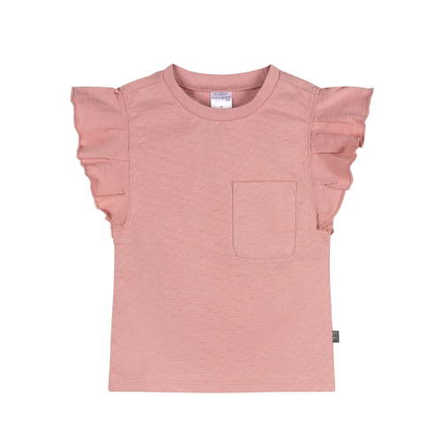 Modern Moments by Gerber Baby and Toddler Girl Organic Pleated Ruffled Top, Sizes 0/3 Months - 5T