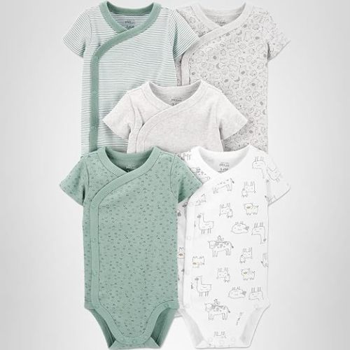 Simple Joys by Carter's Unisex Baby 5-pack Side Snap Short-sleeve Bodysuit