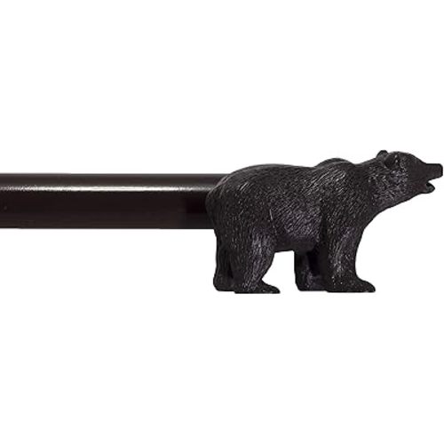 Urbanest 3/4” Farmhouse Bear Adjustable Window Treatment Single Curtain Rod, 48"-84", Oil Rubbed Bronze (ORB)