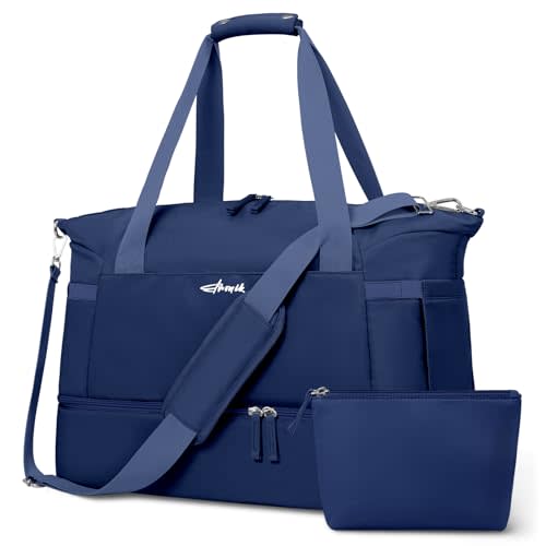 Gym Bag for Women, Personal Item Travel Bag with Shoes Compartment for Trip | Weekender Overnight Duffel Bag with Wet Pocket, Hospital Bag for Women Labor Delivery, Carry On Bag for Travel, Gym, Weekend