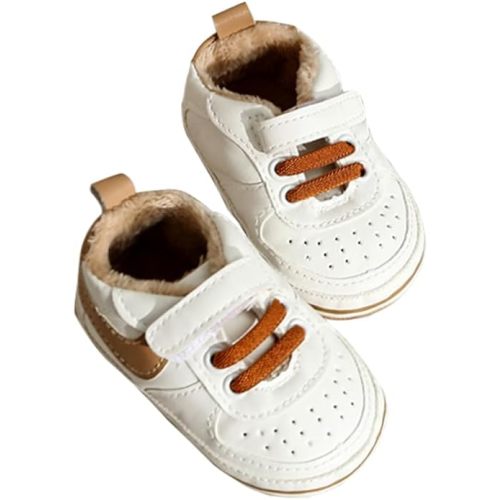 Clowora Unsex Baby Shoes Boys Girls Infant Sneakers Non-Slip Soft Rubber Sole Toddler Crib First Walker Lightweight Shoes